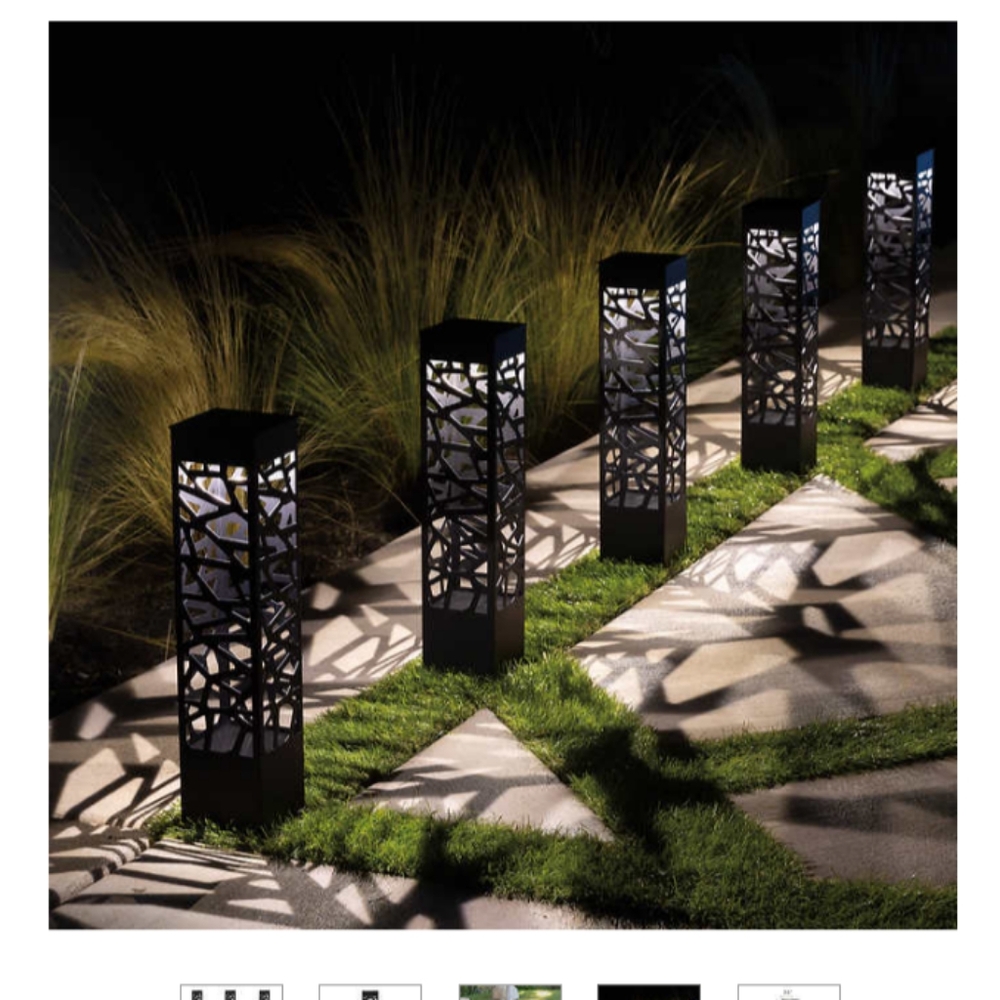Tommy Bahama  square solar bollard light _20 lumens 5 pack